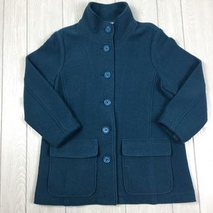 LL BEAN Bellandi 100% wool sweater jacket PXL EUC